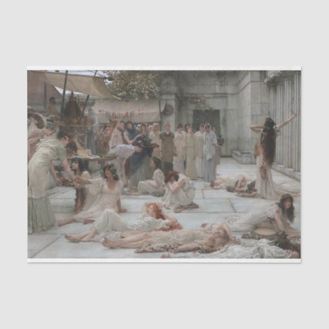 Papier Mousseline Femmes d'Amphissa (par Sir Lawrence Alma-Tadema) (Recto)