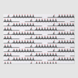 Papier Mousseline Femmes Santa Hat Rowing Rowers Équipe #4