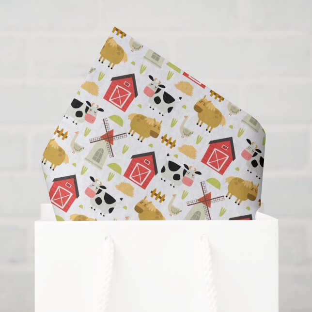 Papier Mousseline Ferme de découpage (Sac cadeau)