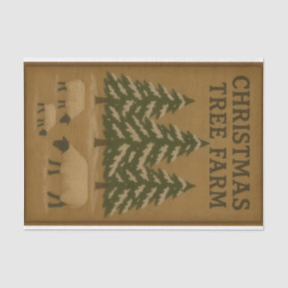Papier Mousseline Ferme de sapins de Noël