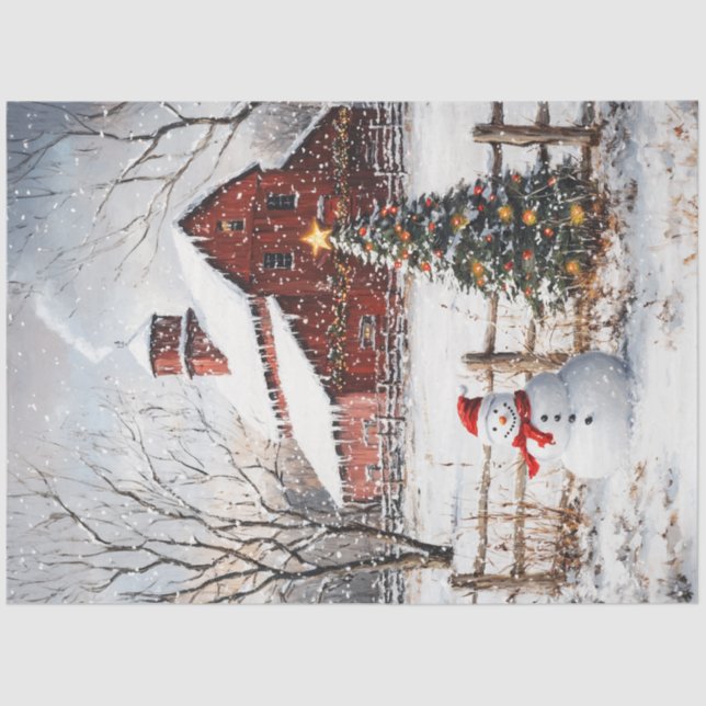 Papier Mousseline Ferme de Snowman (Recto)