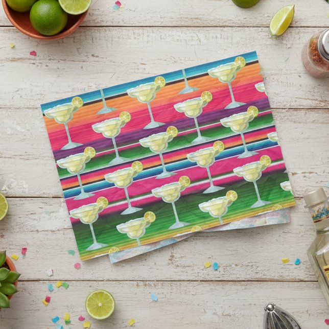 Papier Mousseline Festif Margarita Mexicaine Blanche Fiesta Serape (Créateur téléchargé)