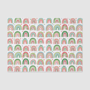 Papier Mousseline Festif Noël moderne Motif arc-en-ciel