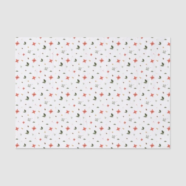 Papier Mousseline Festive Foliage Motif de vacances (Recto)