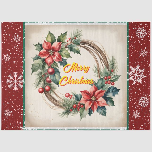 Papier Mousseline Festive Noël belle collection tendance (Recto)