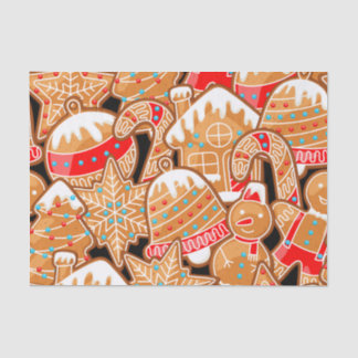 Papier Mousseline Festive Noël Gingerbread Cookies