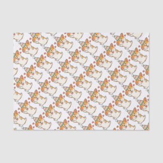 Papier Mousseline Fête d'anniversaire de corgi