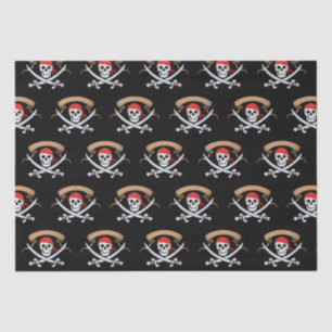 Papier Mousseline Fête d'anniversaire de Jolly roger pirate
