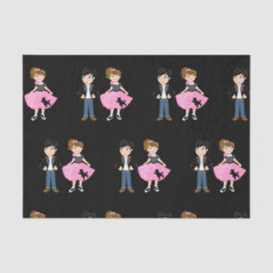 Papier Mousseline Fête d'anniversaire Retro Sock Hop