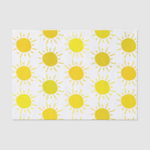 Papier Mousseline Fête d'anniversaire soleil jaune ensoleillé capric