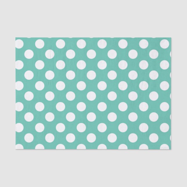 Papier Mousseline Fête d'anniversaire turquoise sarcelle et blanc à  (Recto)