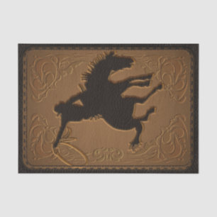 Papier Mousseline Fête d'anniversaire Western Cowboy Western cuir