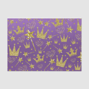 Papier Mousseline Fête de Princesse Filles Paillettes Violet Royal e