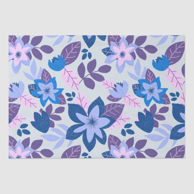 Papier Mousseline Fête Florale de Noël moderne (Recto)