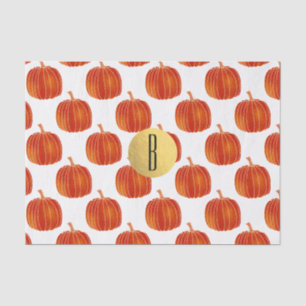 Papier Mousseline Fête personnalisée Citrouille d'automne Orange Bri