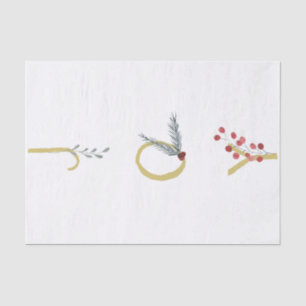 Papier Mousseline Fêtes Botaniques Joy Rustic Gold Minimal Party