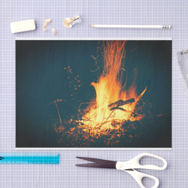 Papier Mousseline Feu de feu d'incendie (Artisanat)