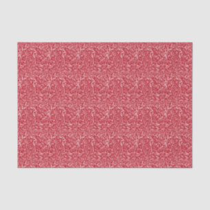 Papier Mousseline Feuillage blanc et rouge esquissé/conception flora