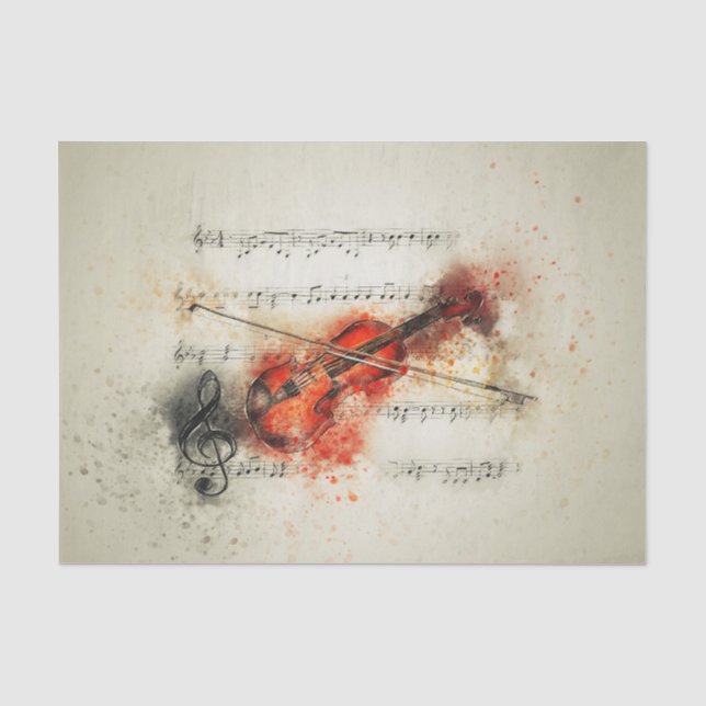 Papier Mousseline Feuille d'aquarelle Musique et papier de tissus de (Recto)