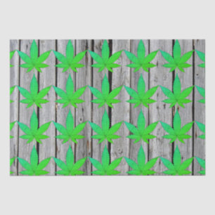 Papier Mousseline Feuille de mauvaises herbes sur clôture en bois ru