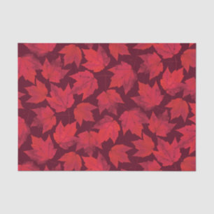 Papier Mousseline Feuille d'érable rouge d'automne