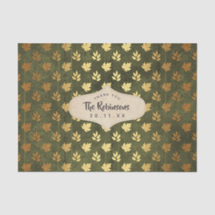 Papier Mousseline Feuille d'or de Thanksgiving