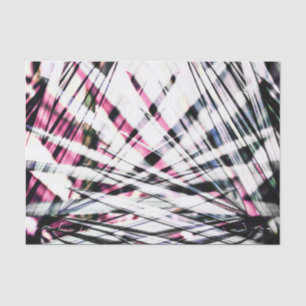 Papier Mousseline Feuille noir et rose tropical abstrait de jungle
