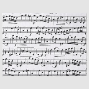 Papier Mousseline Feuille Notes de musique Découpage papier Tissu