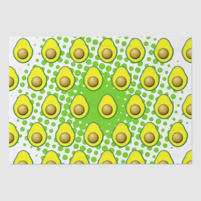 Papier Mousseline Feuille papier d'enveloppement de dessin Avocado d (Recto)