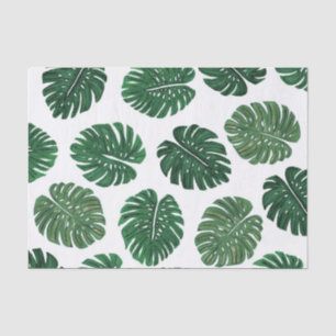 Papier Mousseline Feuille peint à la main tropical d'usine de