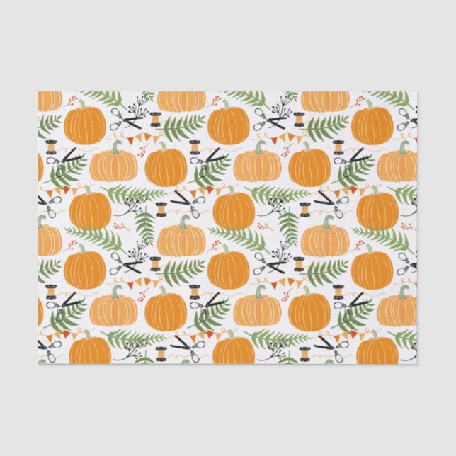 Papier Mousseline Feuille saisonnier d'automne du tarte de (Recto)