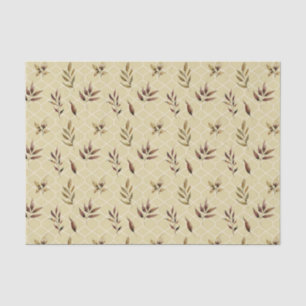 Papier Mousseline Feuilles Brunes