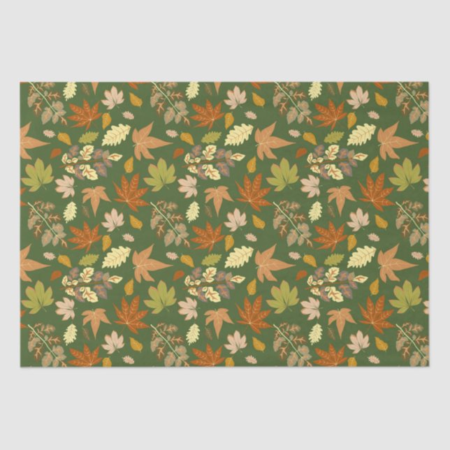 Papier Mousseline Feuilles d'automne (Recto)