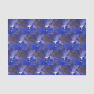 Papier Mousseline Feuilles d'automne bleues