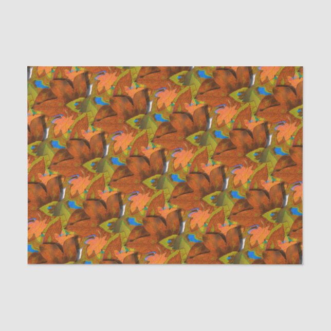 Papier Mousseline Feuilles d'automne d'Artsy (Recto)