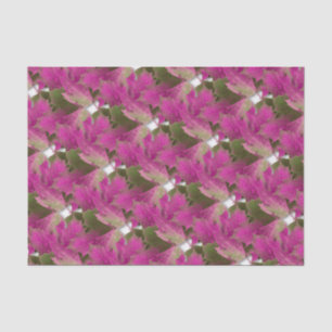 Papier Mousseline Feuilles d'automne roses