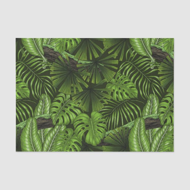 Papier Mousseline Feuilles de la jungle (Recto)
