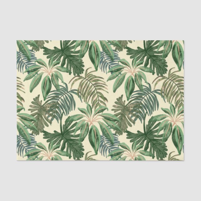 Papier Mousseline Feuilles de palmiers tropicaux (Recto)