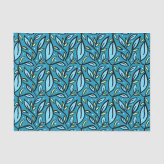 Papier Mousseline Feuilles de papier de tissus bleus