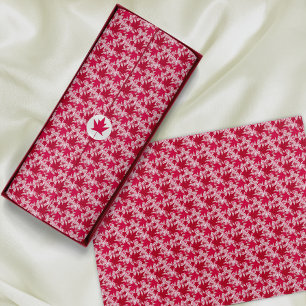 Papier Mousseline Feuilles d'érable sur un Arrière - plan rose