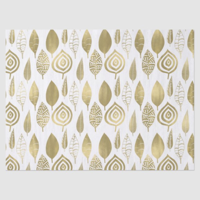 Papier Mousseline Feuilles d'or (Recto)