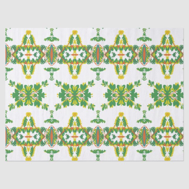 Papier Mousseline Feuilles et Nuages (Recto)