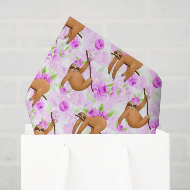Papier Mousseline Feuilles mignonnes et papier d'emballage en carrel (Sac cadeau)