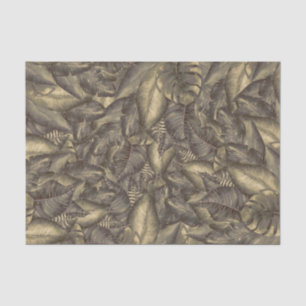 Papier Mousseline Feuilles Tropicales Rustiques Élégance Botanique V