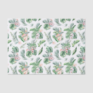 Papier Mousseline Feuilles tropicaux et fleurs Botanique