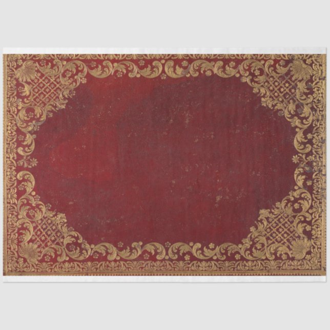 Papier Mousseline Feuillet de découpage de couverture du livre rouge (Recto)