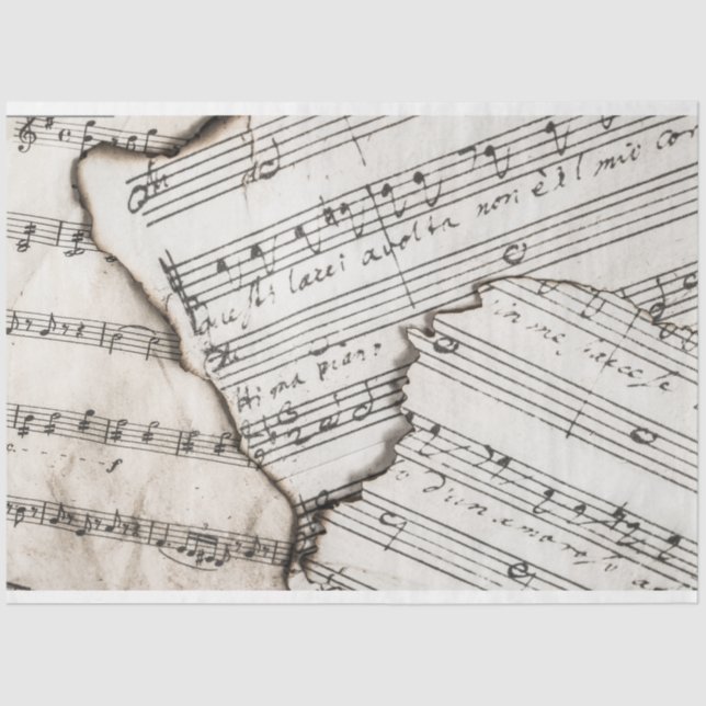 Papier Mousseline feuillet notes musique papier (Recto)