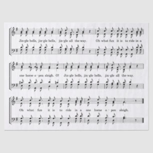 Papier Mousseline feuillet sonnerie musique papier tissu