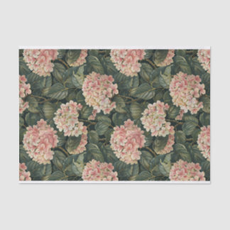 Papier Mousseline Feuilleté vert rose pâle Hydrangea Motif d'art no