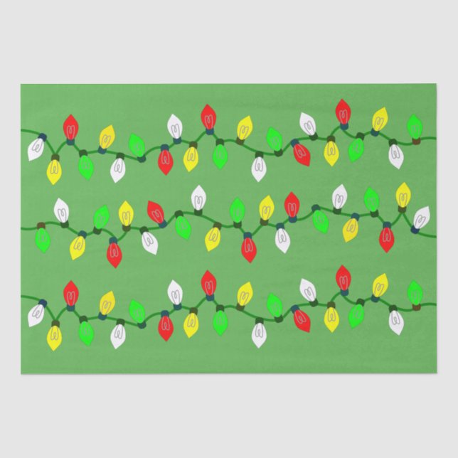 Papier Mousseline Feux de Noël personnalisés (Recto)